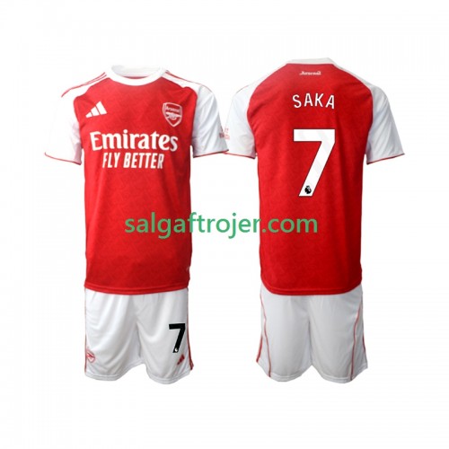 Arsenal Bukayo Saka 7 Fodboldtrøjer Børn Hjemmebanesæt 2025/26 Kort ærmer Arsenal Bukayo Saka 7 Fodboldtrøjer Børn Hjemmebanesæt 2025/26 Kort ærmer